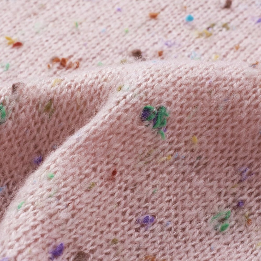 Pink Pilling Detail Patterned Sleeve Sweater - Picture 12 of 16